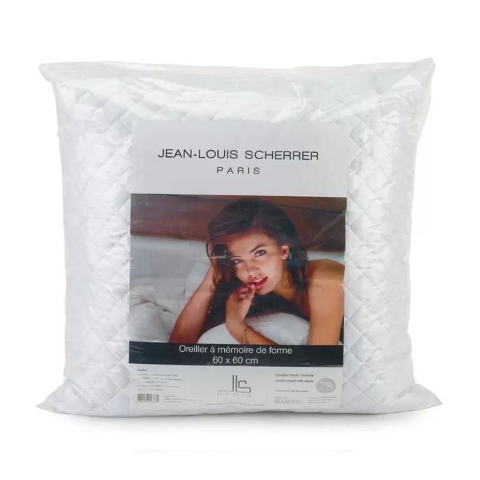Almohada de espuma viscoelástica Jean Louis Scherrer de 60x60 cm