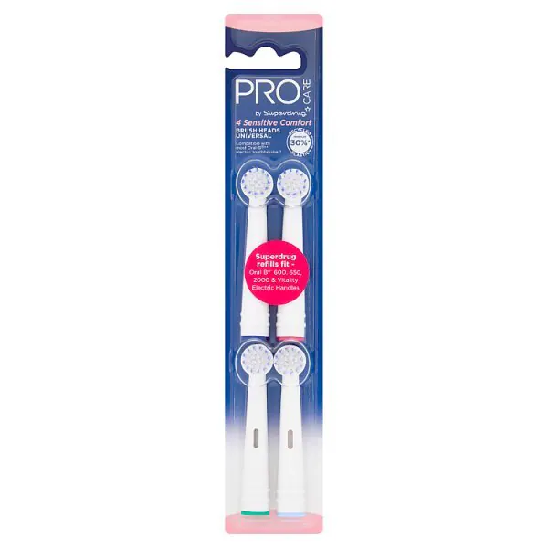 Superdrug ProCare Sensitive vervangende tandenborstelkopjes x4