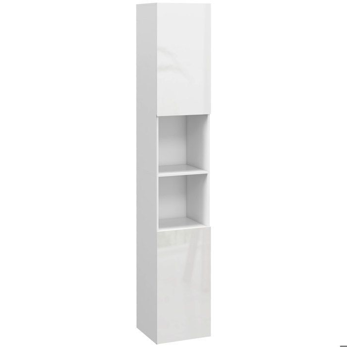 Kleankin - Mobiletto a colonna per bagno - Truciolato - 30x30x181,5 cm - Bianco