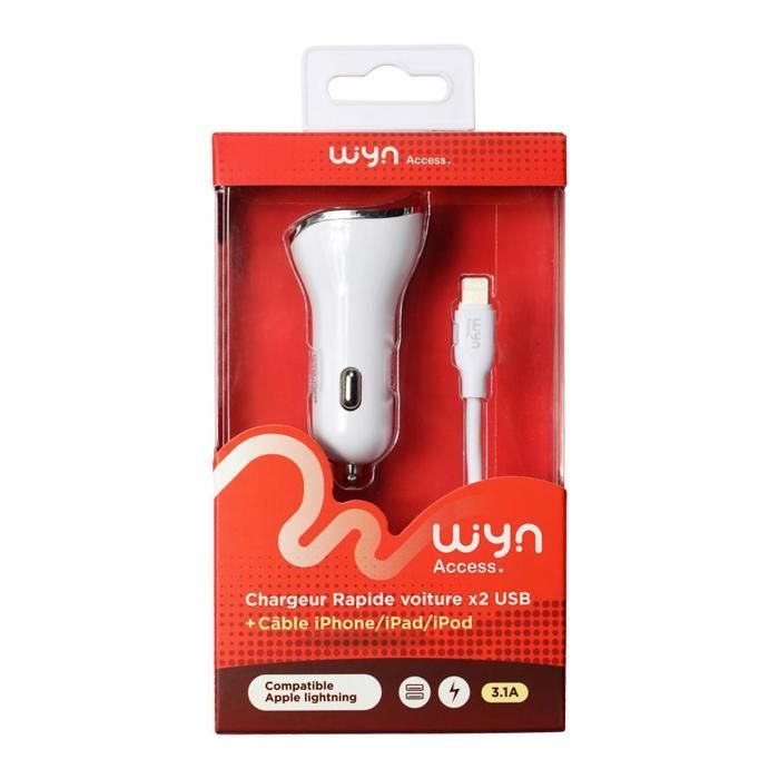 Caricabatterie da auto con cavo Lightning