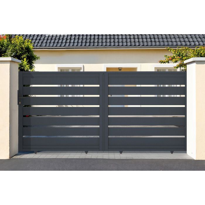 Puerta corredera - Casanoov - VOGEL - 3,5 m de alto (145 cm) - Gris - Aluminio