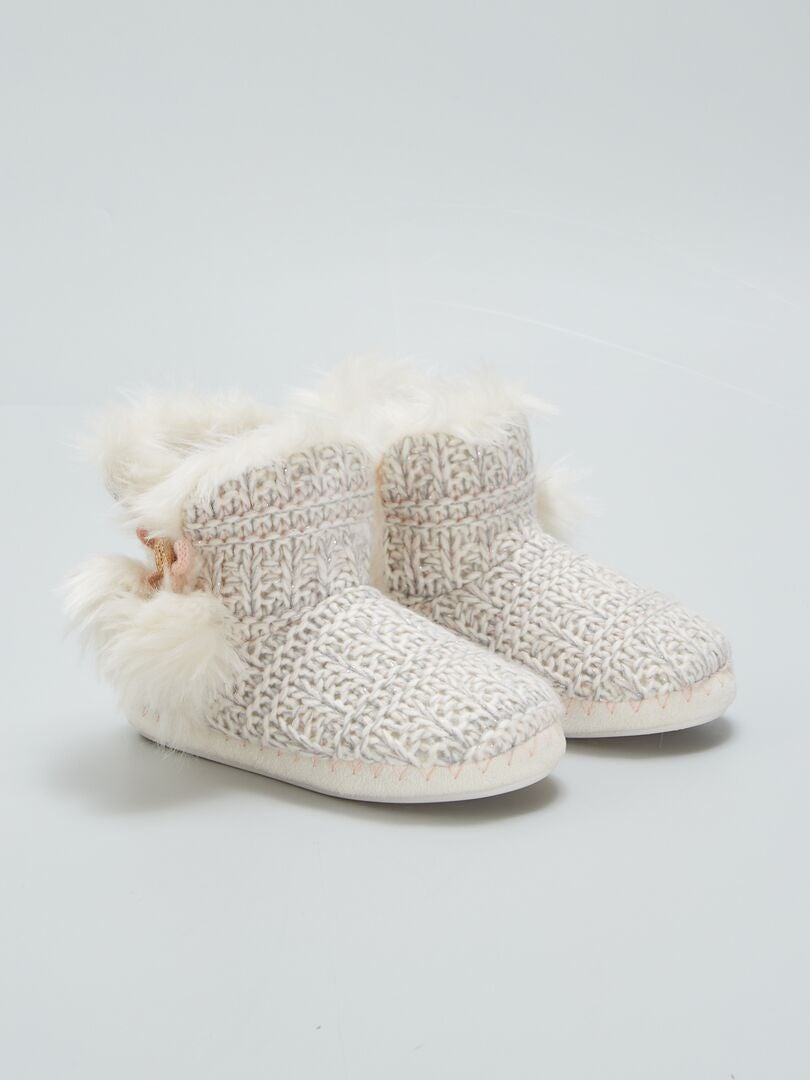 Botines forrados - BEIGE