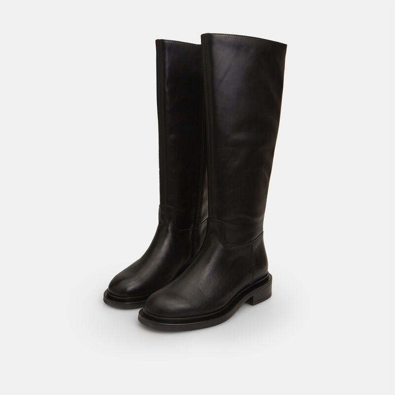 Damskie wysokie skórzane buty