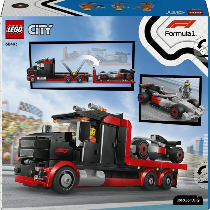 LEGO City 60493 Camion de F1 avec Voiture de Course de F1 Audi - Jouet dès 7 ans - Cadeau