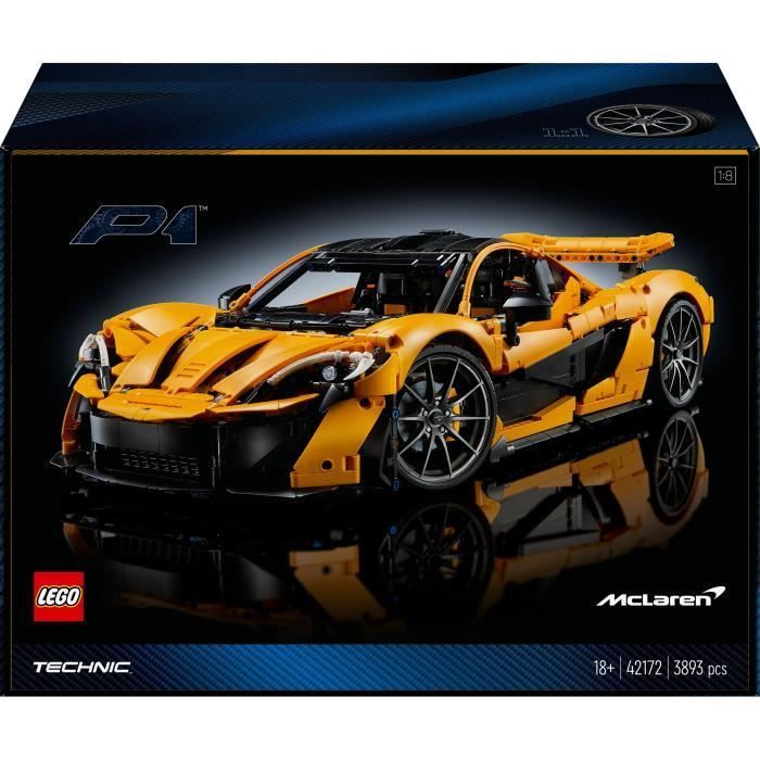 LEGO® Technic 42172 McLaren P1 -Kit Maquette Hypercar pour Adultes Passionnés de Véhicules