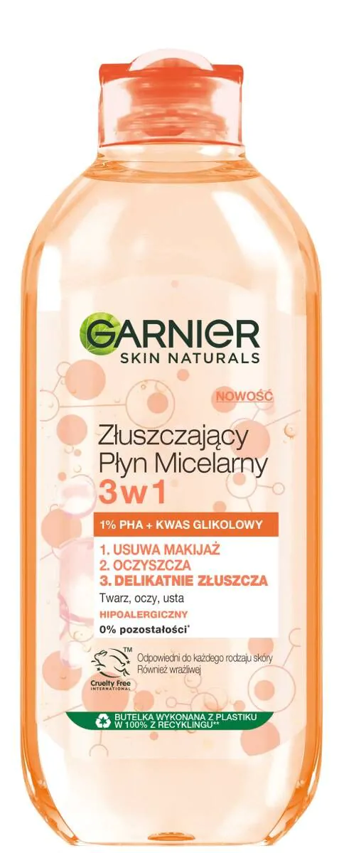 Garnier Skin Naturals Złuszczający płyn micelarny 3w1