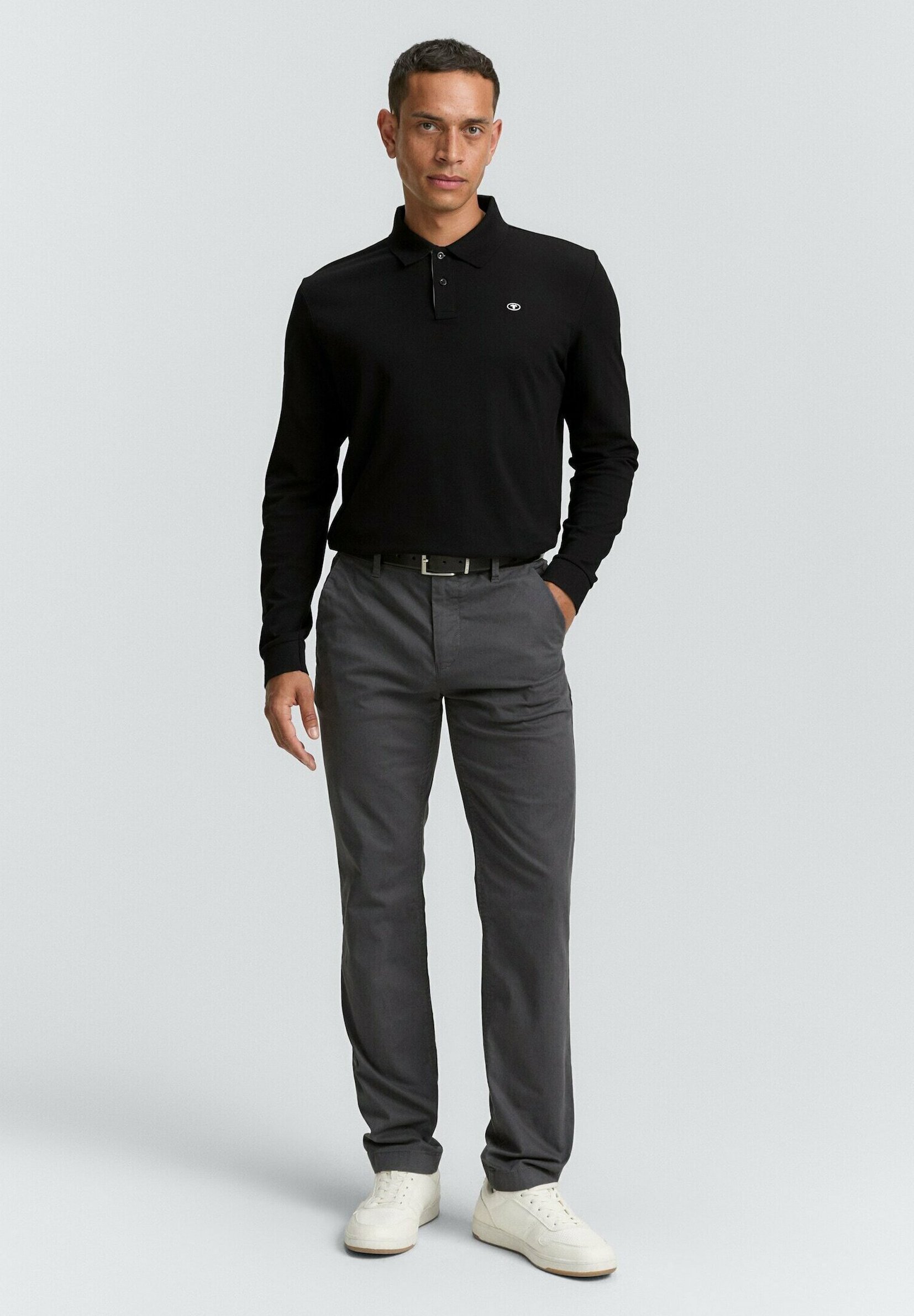 TOM TAILOR WITH CONTRAST - Maglia a maniche lunghe - nera