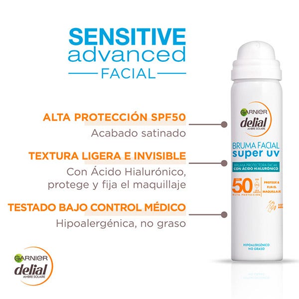 Ενυδατικό σπρέι προσώπου με SPF 50 | 75ML