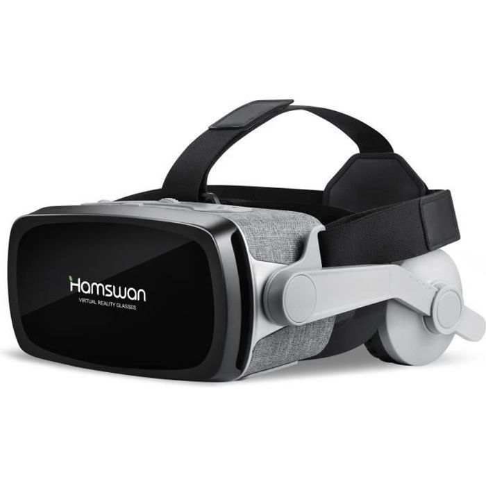 Casque VR - WINKOO - G07E - Lunettes vidéo 3D - Smartphones 4,0-6,3 pouces - Gris