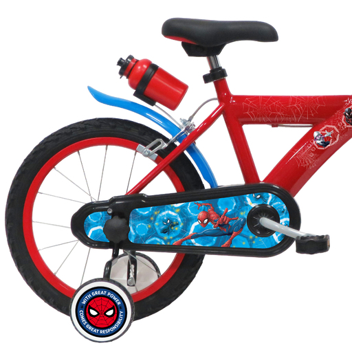 Bicicleta infantil do Homem-Aranha de 16 polegadas para crianças de 5 a 7 anos.
