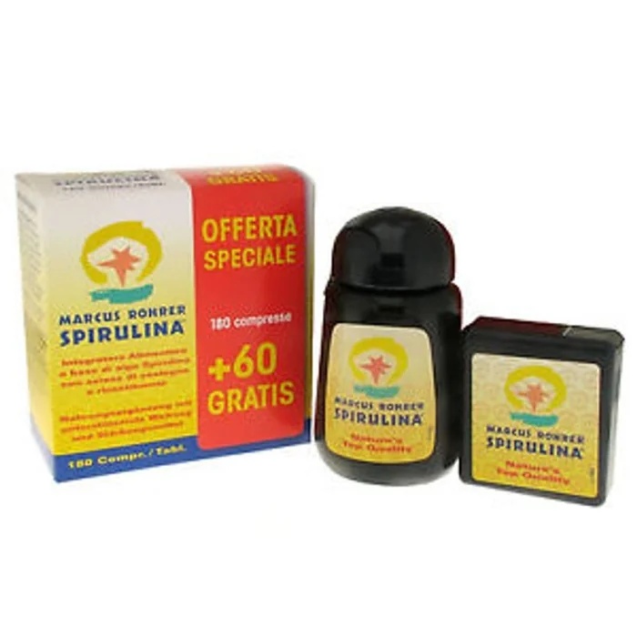 MARCUS ROHRER Espirulina Marcus Rohrer 180 + 60 comprimidos Complemento alimenticio a base de espirulina
