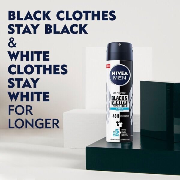 NIVEA Men Black & White Invisible Fresh antiperspirant sprej 150ml