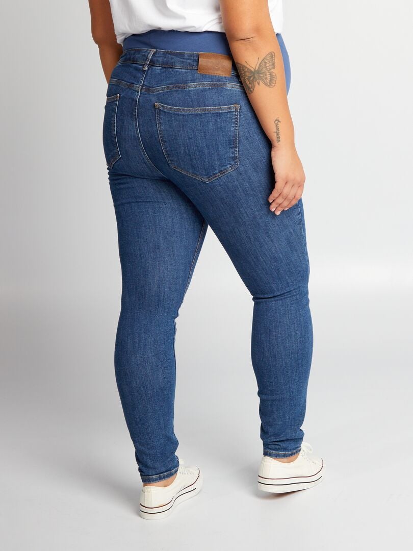 Calça jeans skinny para gestantes - AZUL