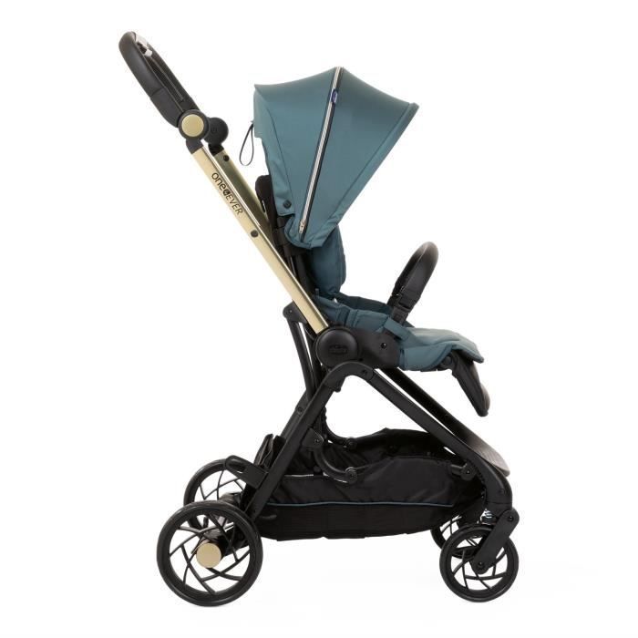 Cochecito Chicco One4Ever Green Gem City - Asiento reversible - Ruedas grandes - Peso: 7,9 kg