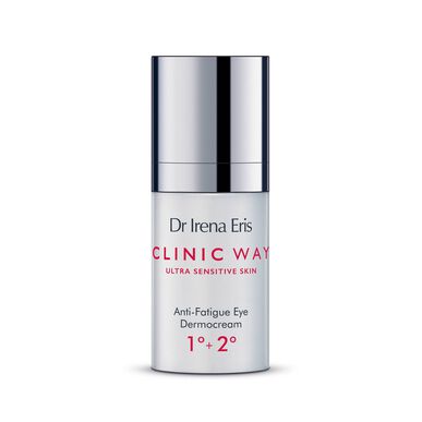 Dr. Irena Eris Clinic Way itin jautrios odos paakių kremas nuo nuovargio su hialurono rūgštimi, 15 ml