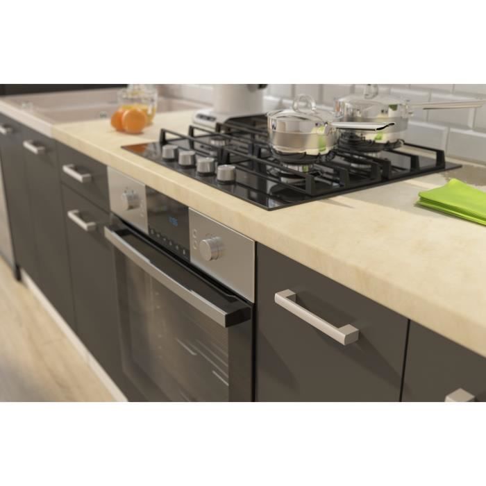 Cucina ULTRA completa con forno e piano di lavoro inclusi, larghezza 300 cm - Grigio opaco