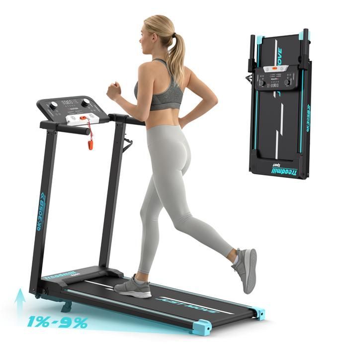 Tapis de Course Pliant - YEE RUN - 1-14 km/h - Moteur 3.0 HP - Inclinaison 9% - Bluetooth