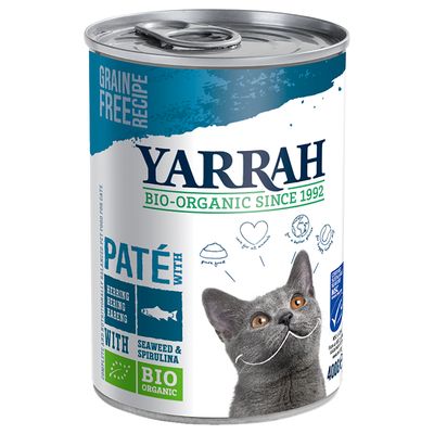 12 x 400g/405g Yarrah Organic Wet Cat Food - 9 + 3 Free!*