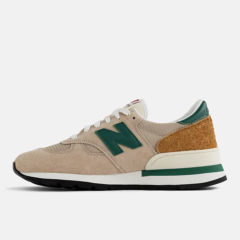 Heren MADE IN USA 990 - Bruin met groen