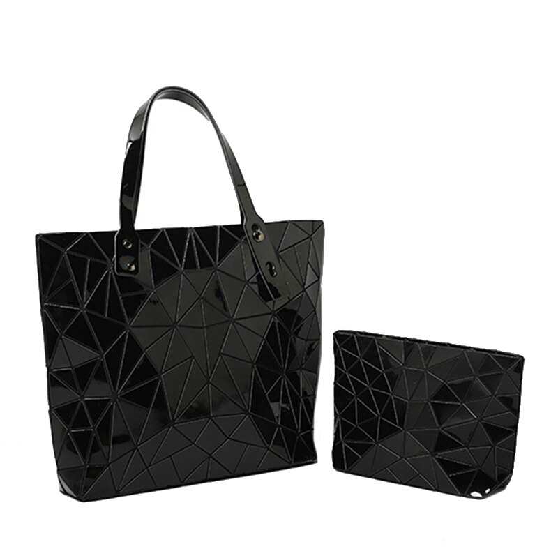Borsa a mano da donna con design geometrico, paillettes, borse pieghevoli semplici, borse da donna di marche famose, borsa a tracolla con catena