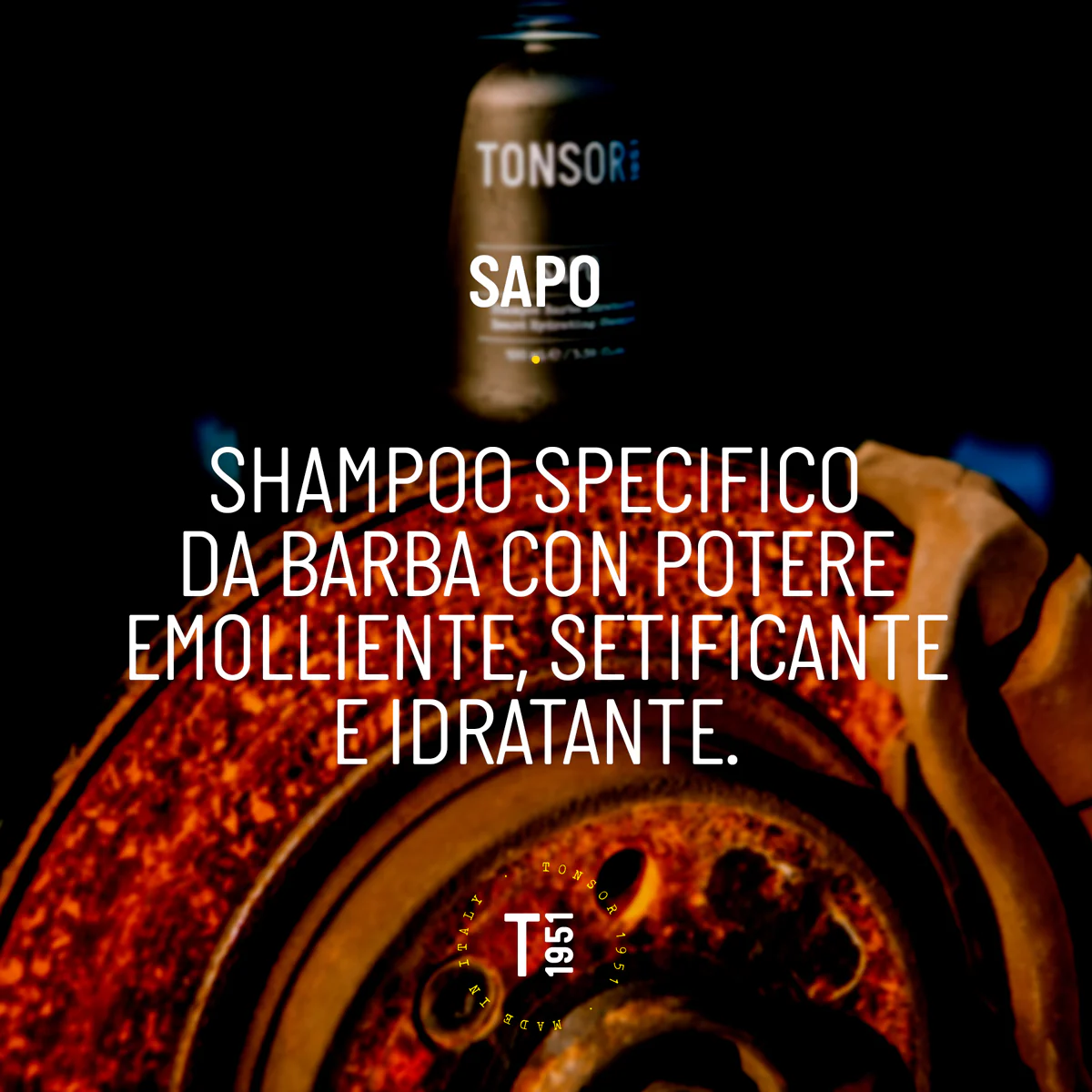 Rasatura e Cura della Barba Sapo - Shampoo Barba Idratante - Trattamento Barba