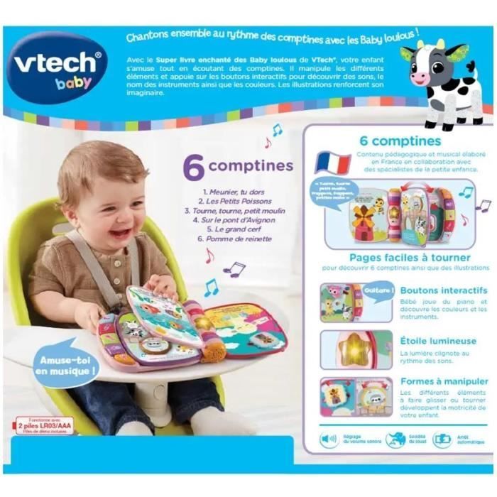 VTECH BABY - Super Enchanted Boek voor Babyliefhebbers - Roze