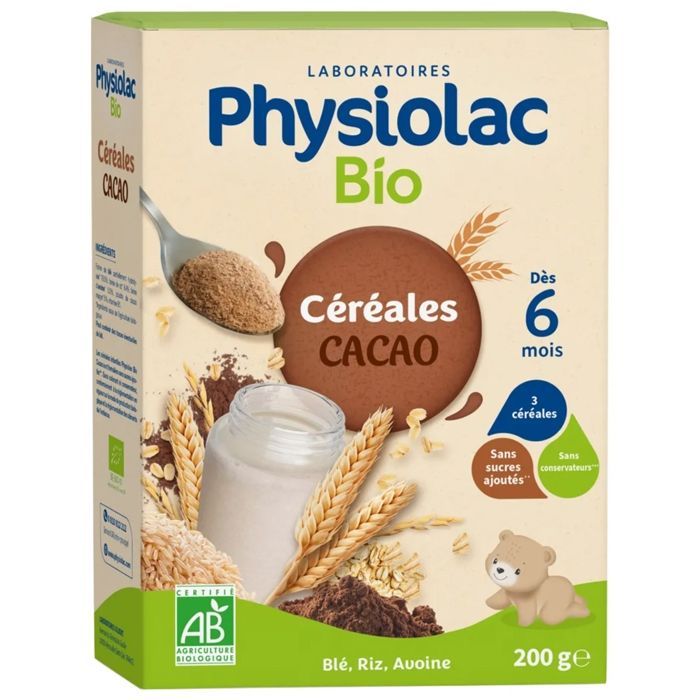 Physiolac Biologische Cacao (200 g, gecertificeerd biologisch)