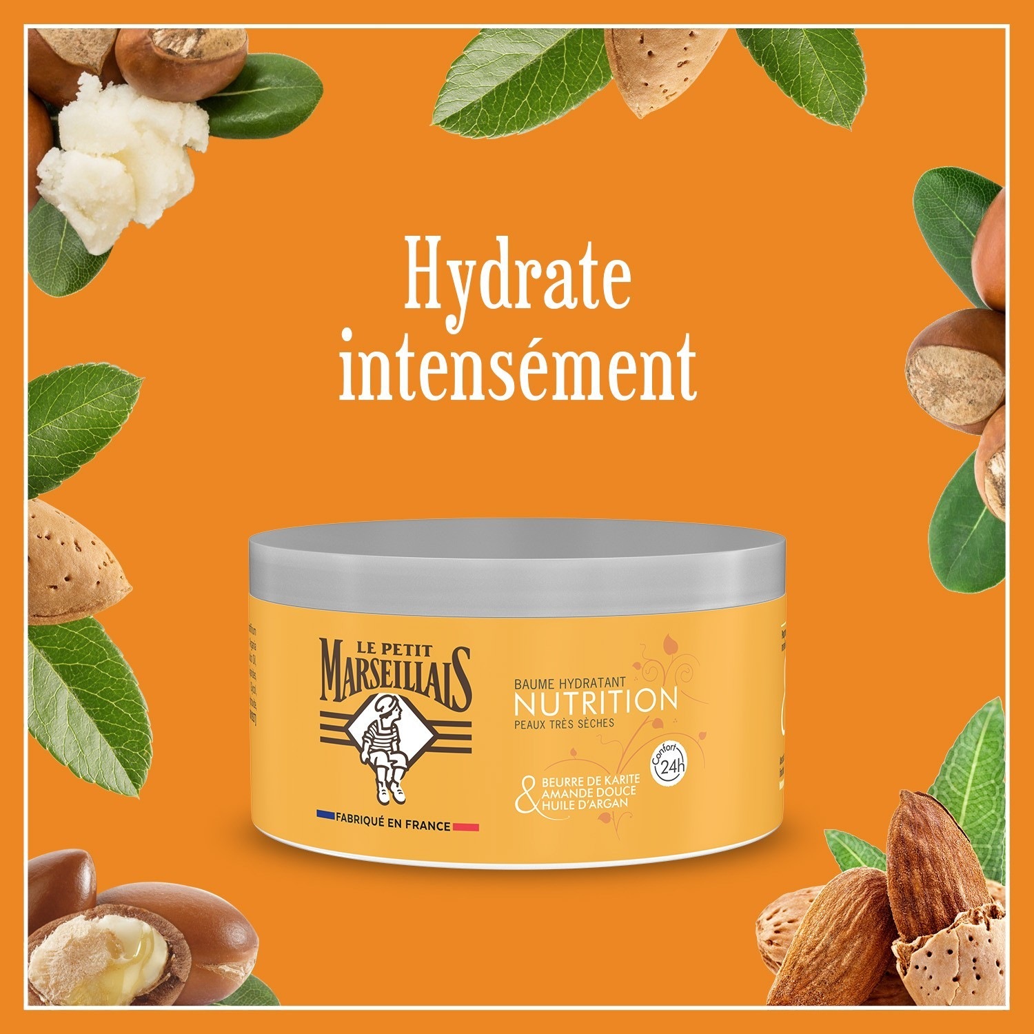 Le Petit Marseillais Baume Hydratant Nutrition[[,]] Karité Amande Douce & Argan[[,]]