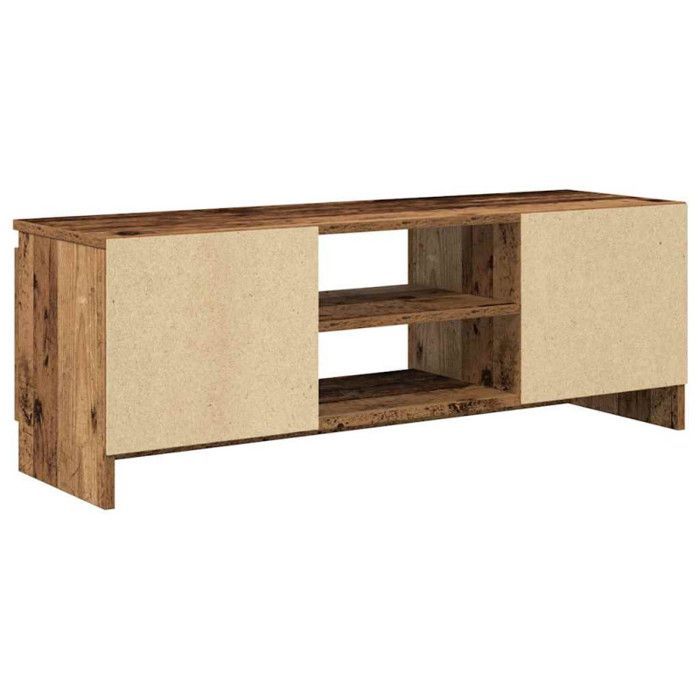 Mueble para TV vidaXL, acabado en madera antigua, 102x30x36 cm, madera de ingeniería, soporte para TV, mueble para equipos multimedia, mueble para equipos de alta fidelidad, unidad para TV, mueble 855854