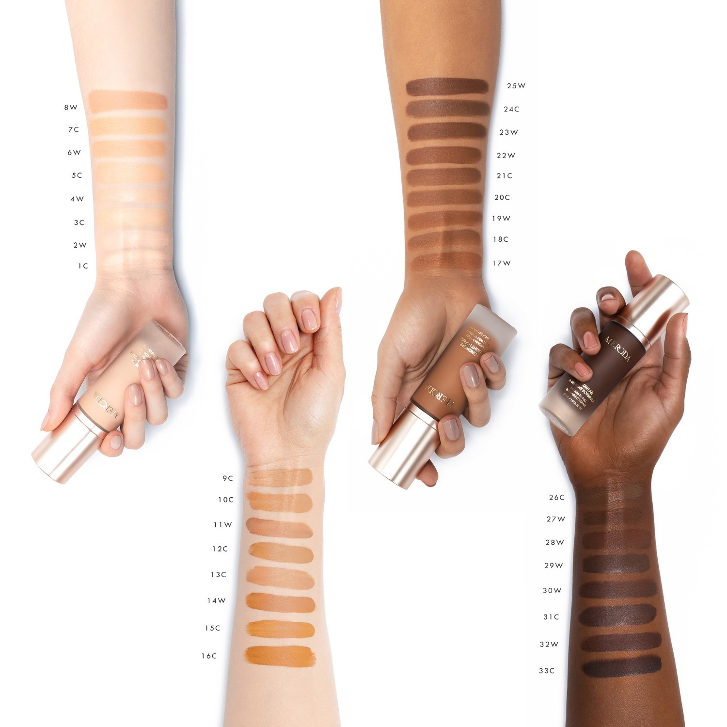 Meroda Foundation Univerzalni tekući puder - 30 ml