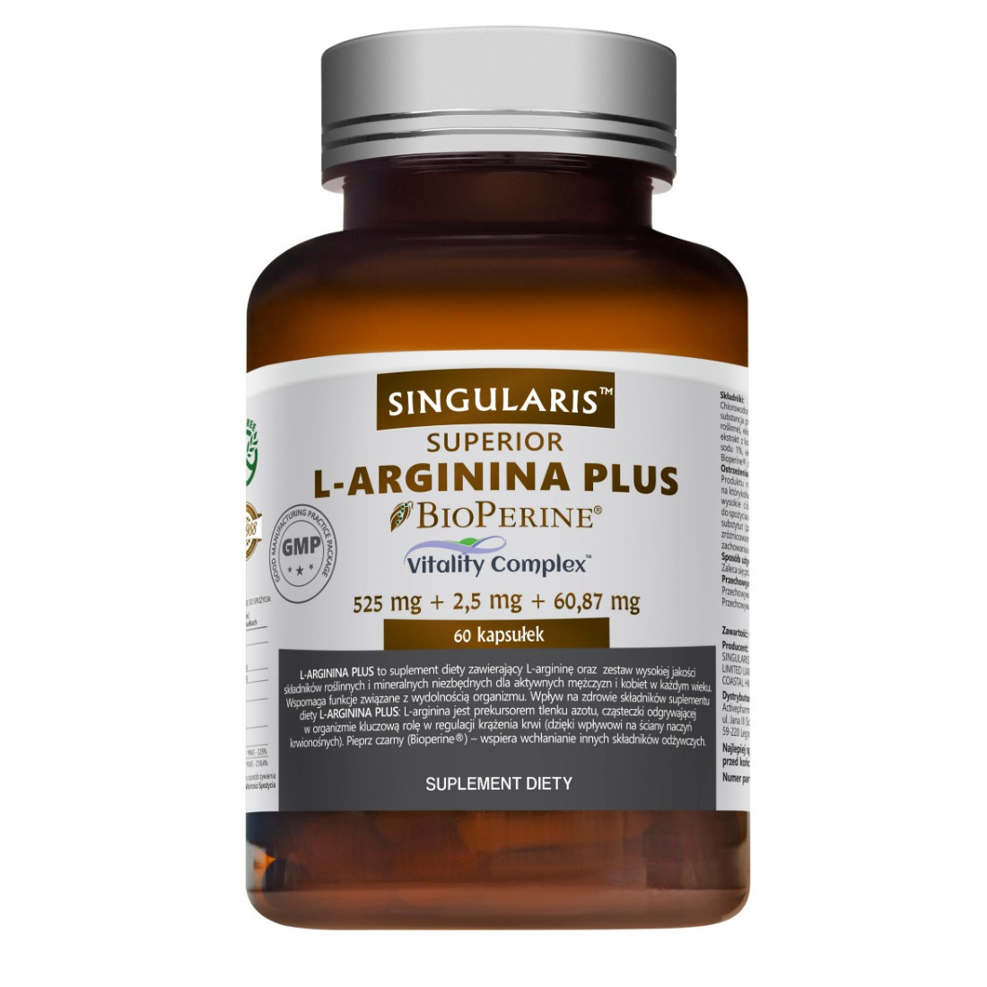 Singularis L-arginine Plus 525 mg.