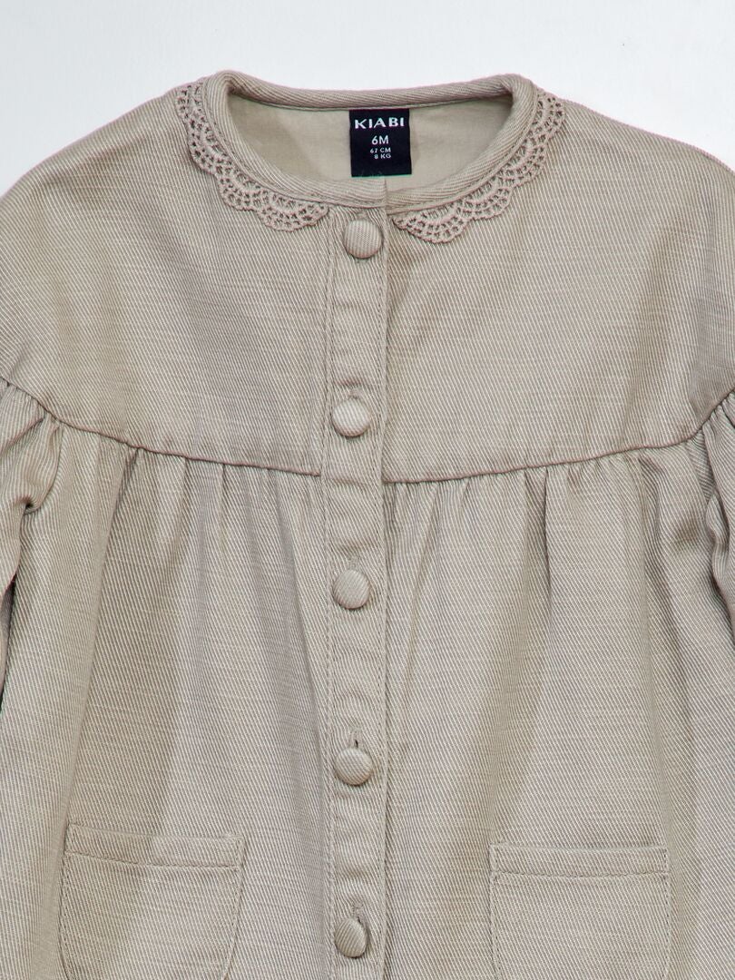 Tencel jurk - BEIGE