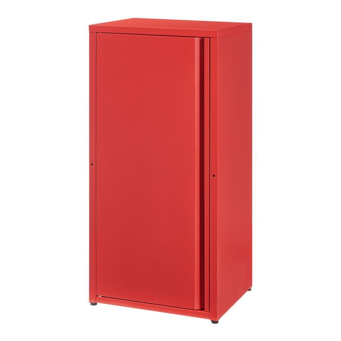 Mobiletto in metallo Burlöv, acciaio, 88 x 40 x 35 cm, rosso