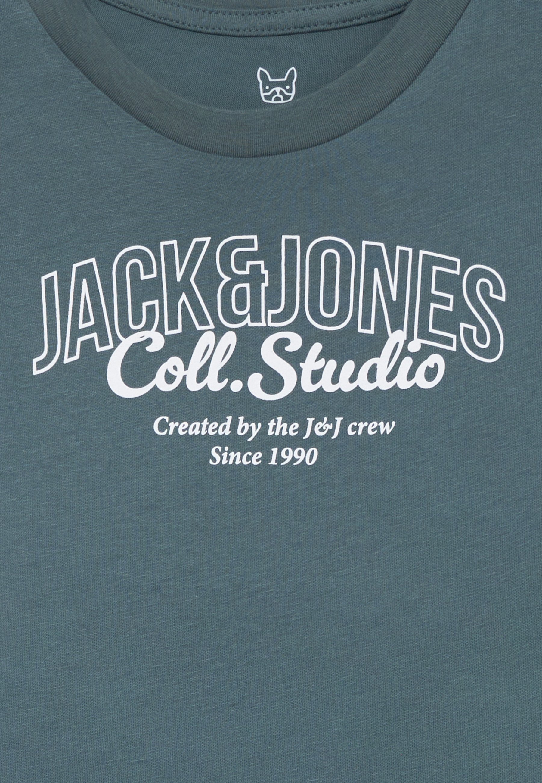 Jack & Jones Junior JJMAKOTO TEE CREW NECK PACK DA 3 - T-shirt stampata - tempo tempestoso/nero/bianco antico