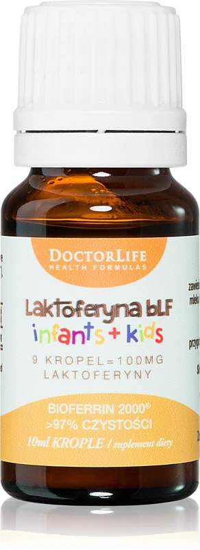 Doctor Life Lactoferrin bLF Infants + Kids uztura bagātinātāja pilieni imūnsistēmas atbalstam