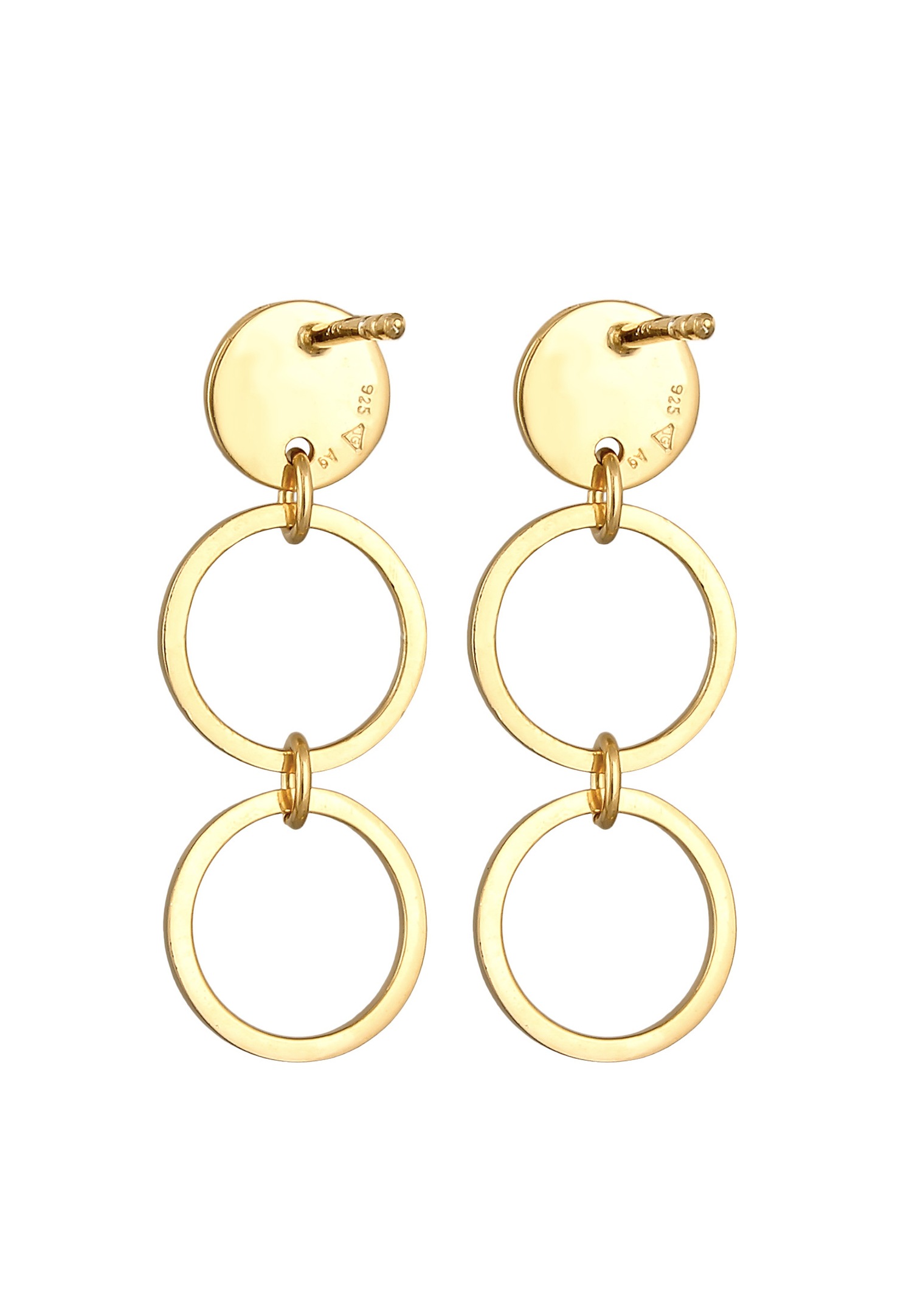 Elli Boucles d'oreilles pour femmes anneau cercle Geo en argent 925 sterling