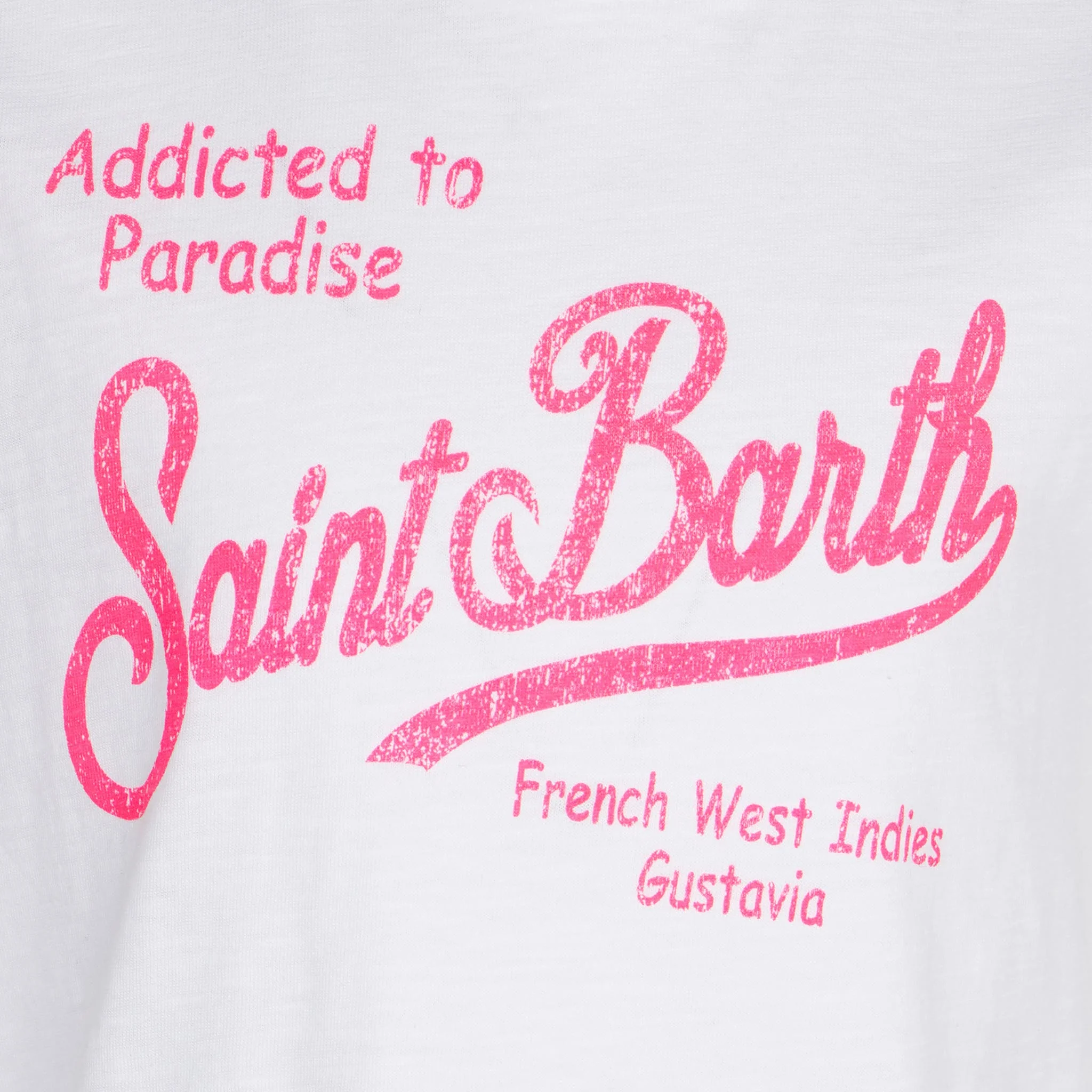T-shirt da bambina in cotone con stampa Saint Barth