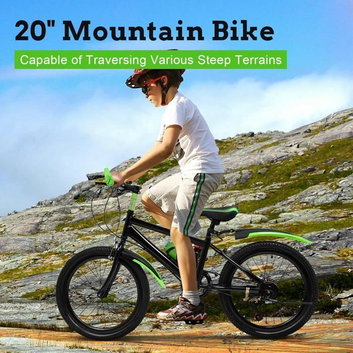 20-inch mountainbike, schijfremmen, 7 versnellingen, volledige vering, complete mountainbike voor jongens, meisjes, vrouwen en mannen