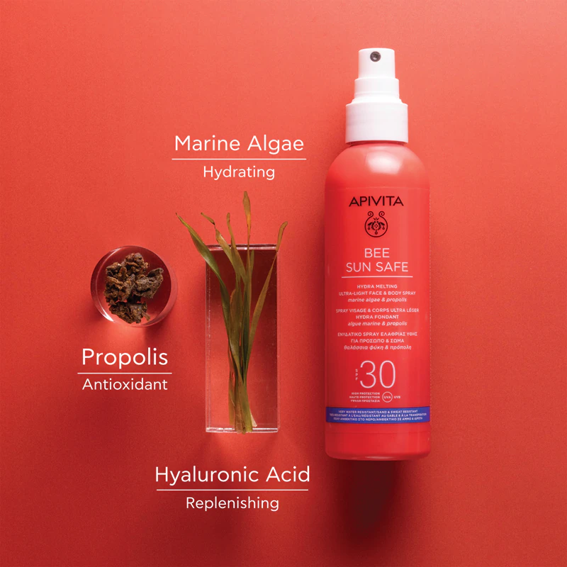 Apivita Bee Sun Safe Hydra Melting Ultra-Light Spray FPS 30 - spray de proteção solar em pó FPS 30