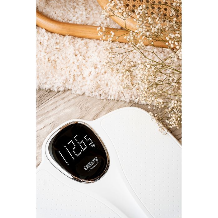 High-Precision Digital Bathroom Scale 180 kg, LCD Display, Automatic Shut-Off, Briebe SC1125W, White