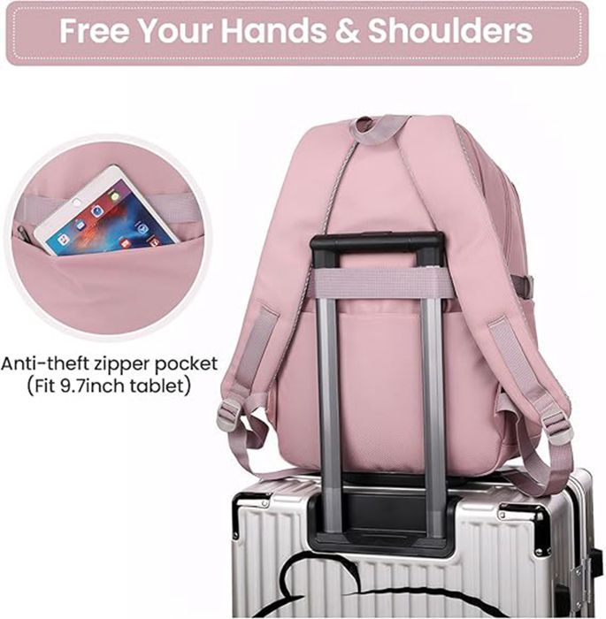 Cartable Fille Primaire Sac D'école pour Garçons Filles 8-16 ans,Sac Ecole Collège Multi-poches pour Ado,Sac a Dos