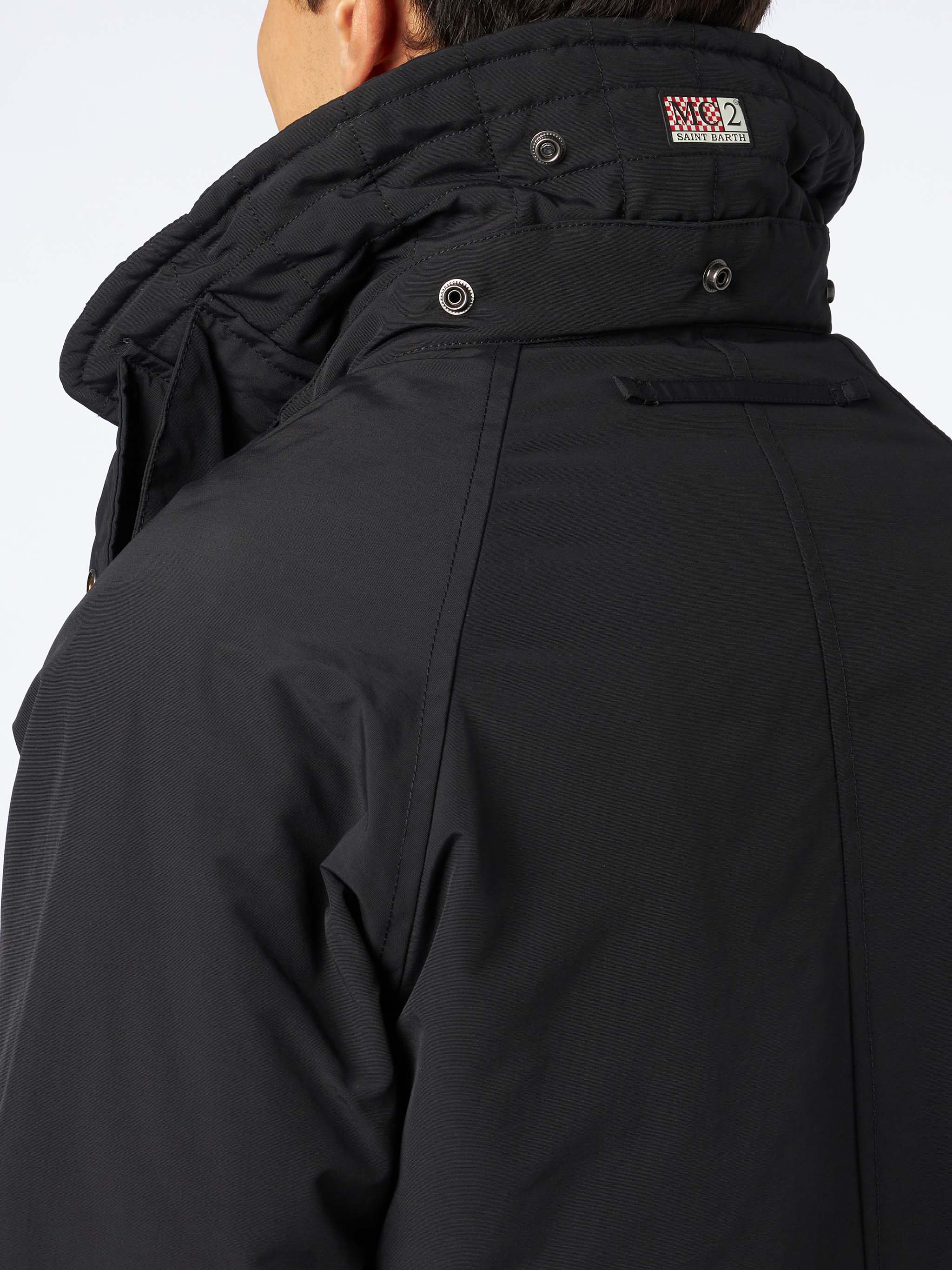 Voyager herenparka met capuchon in grijs