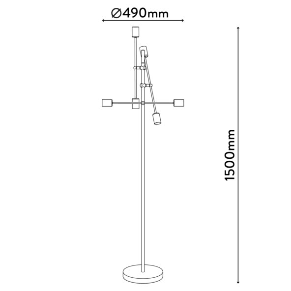 Lattiavalaisin Modo E27, 150 cm