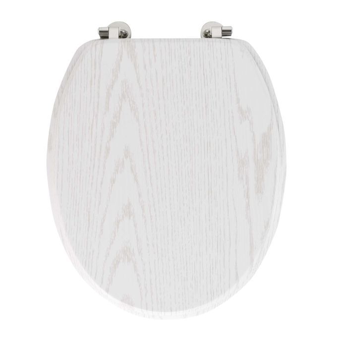 Asiento de inodoro - DOUCEUR D'INTERIEUR - Efecto madera - 45x37,5 cm - Bisagras metálicas - Universal