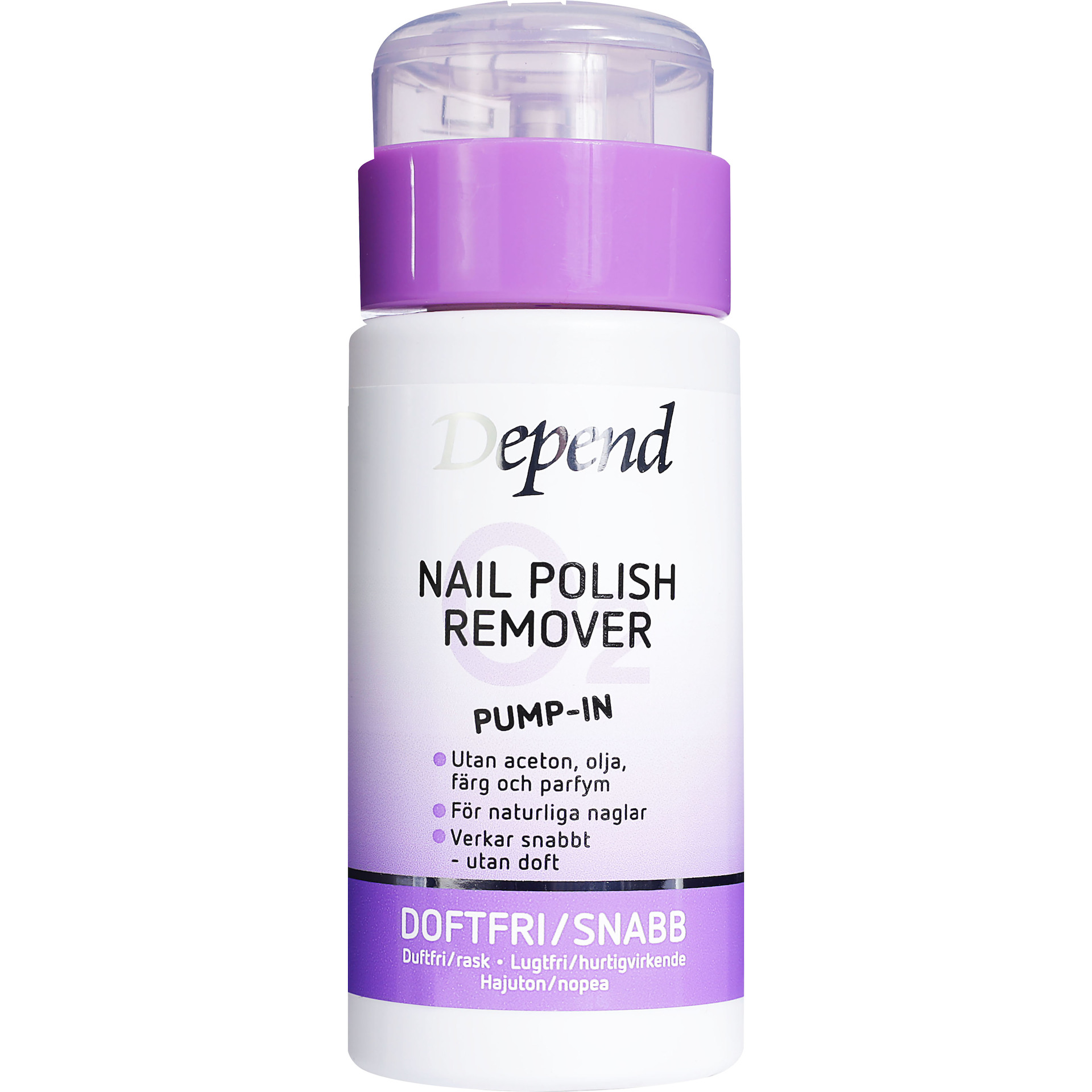 O2 Purple Pump-In körömlakklemosó 125 ml - Depend