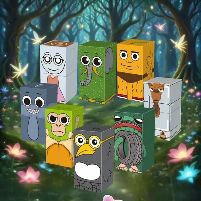 40 pièces Set de Jouets Magnétiques, Thème Montagne et Animaux Marins TungTungTung, Blocs Magnétiques ,Jeu de Construction STEM
