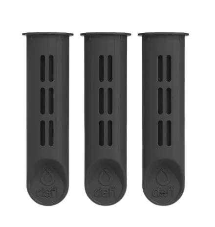 Dafi Fitmania Black - 3-pak filtrów do butelki bez zakrętki