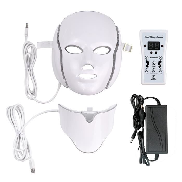 Masque facial LED 7 couleurs - YOKULI - Traitement acné et beauté visage