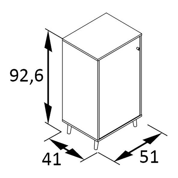 Serie 500 Aktenschrank U 510 T, fjord
