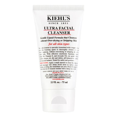 Limpiador facial espumoso suave en gel de Kiehl's Ultra Facial Cleanser para todo tipo de piel, 75 ml.